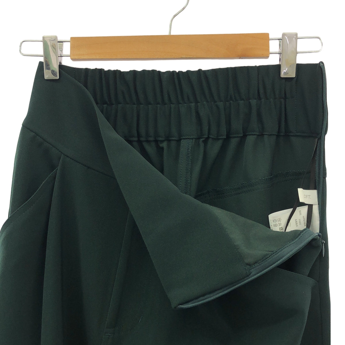 CFT. / シフト | ankle tab belt high waist PT 裾ボタン ワイド パンツ | F | グリーン | レディース