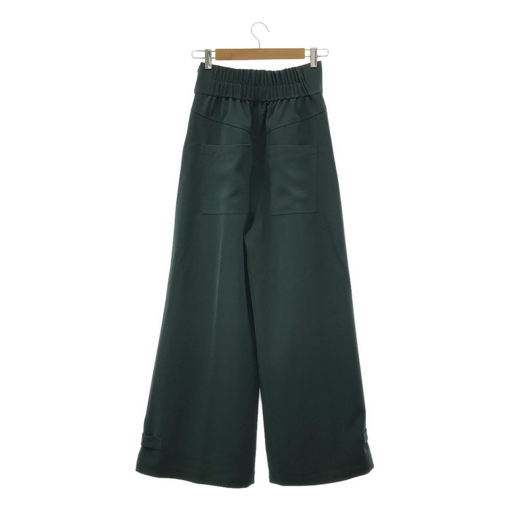 CFT. / シフト | ankle tab belt high waist PT 裾ボタン ワイド パンツ | F | グリーン | レディース