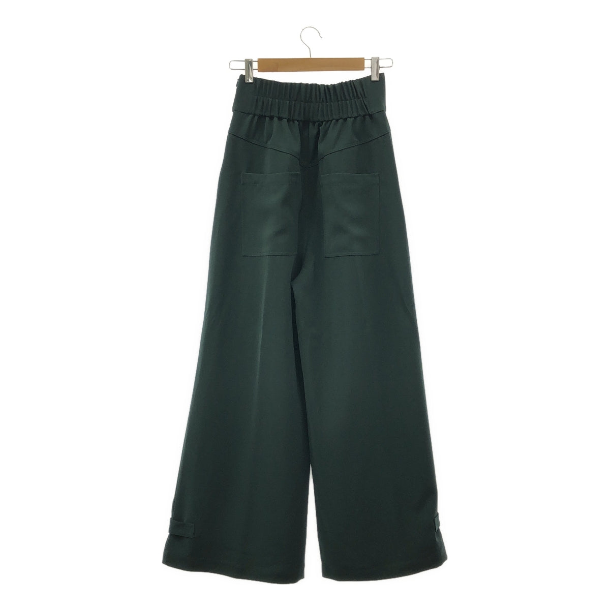 CFT. / シフト | ankle tab belt high waist PT 裾ボタン ワイド パンツ | F | グリーン | レディース