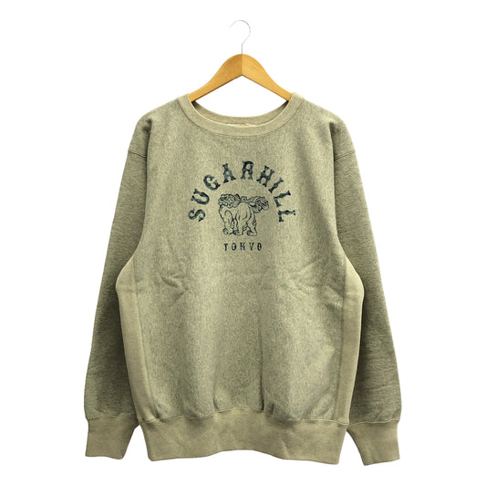 【신품】 SUGARHILL / 슈가힐 | LOGO PRINTED SWEATSHIRT 스웨트셔츠 | 2 | HEATHER GRAY | 남성