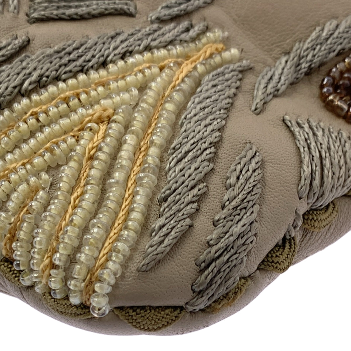 JAMIN PUECH / 자만 피에쉬 | 가죽 엠브로이드 핸드백 | 그레이지 | 여성