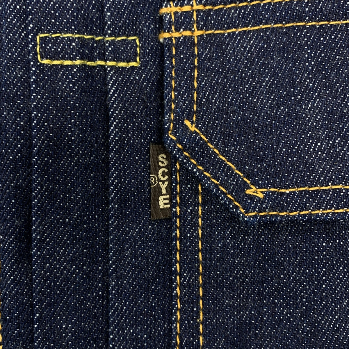 scye basics / 사이베식스 | Selvedge Denim Jacket / 세르비지 농진 데님 트래커 재킷 | 38 | 남성