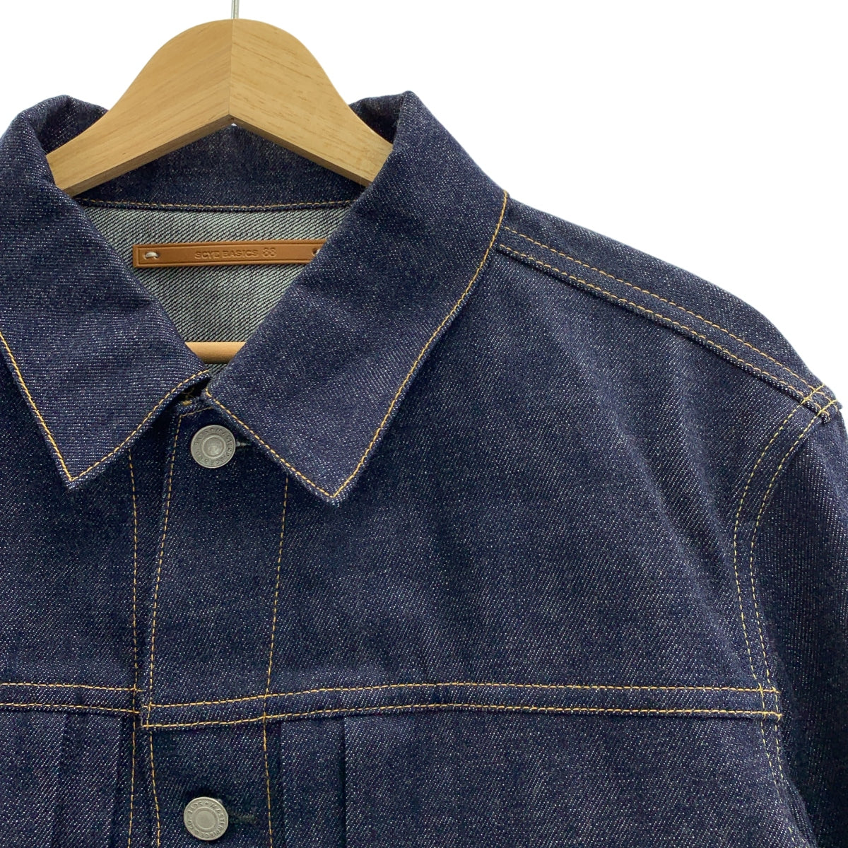 scye basics / 사이베식스 | Selvedge Denim Jacket / 세르비지 농진 데님 트래커 재킷 | 38 | 남성