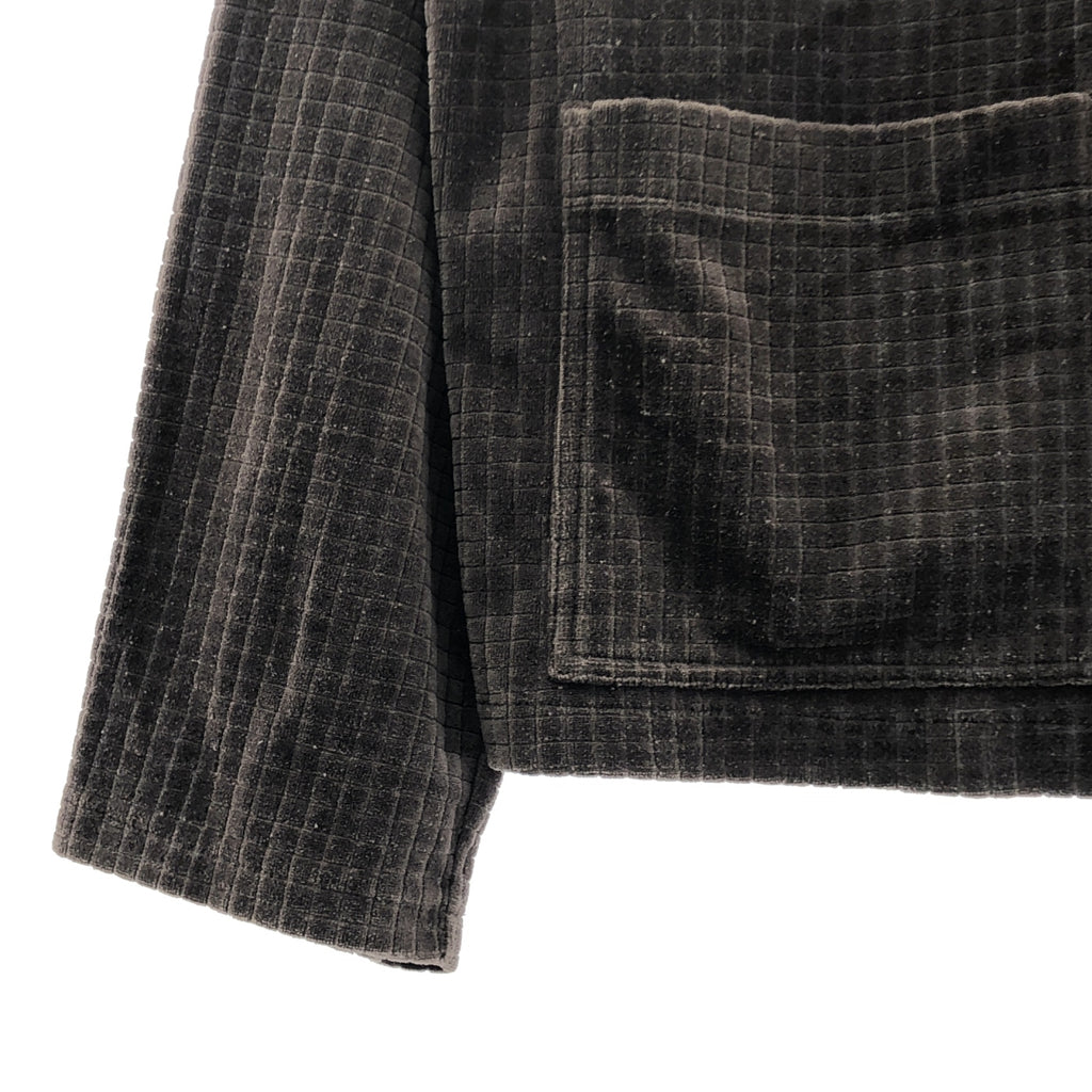 MATSUFUJI / 마츠후지 | 2023AW | Velor Block Check Jacquard Cardigan / 벨루어 블록 체크 자가드 가디건 | 2 | 맨즈