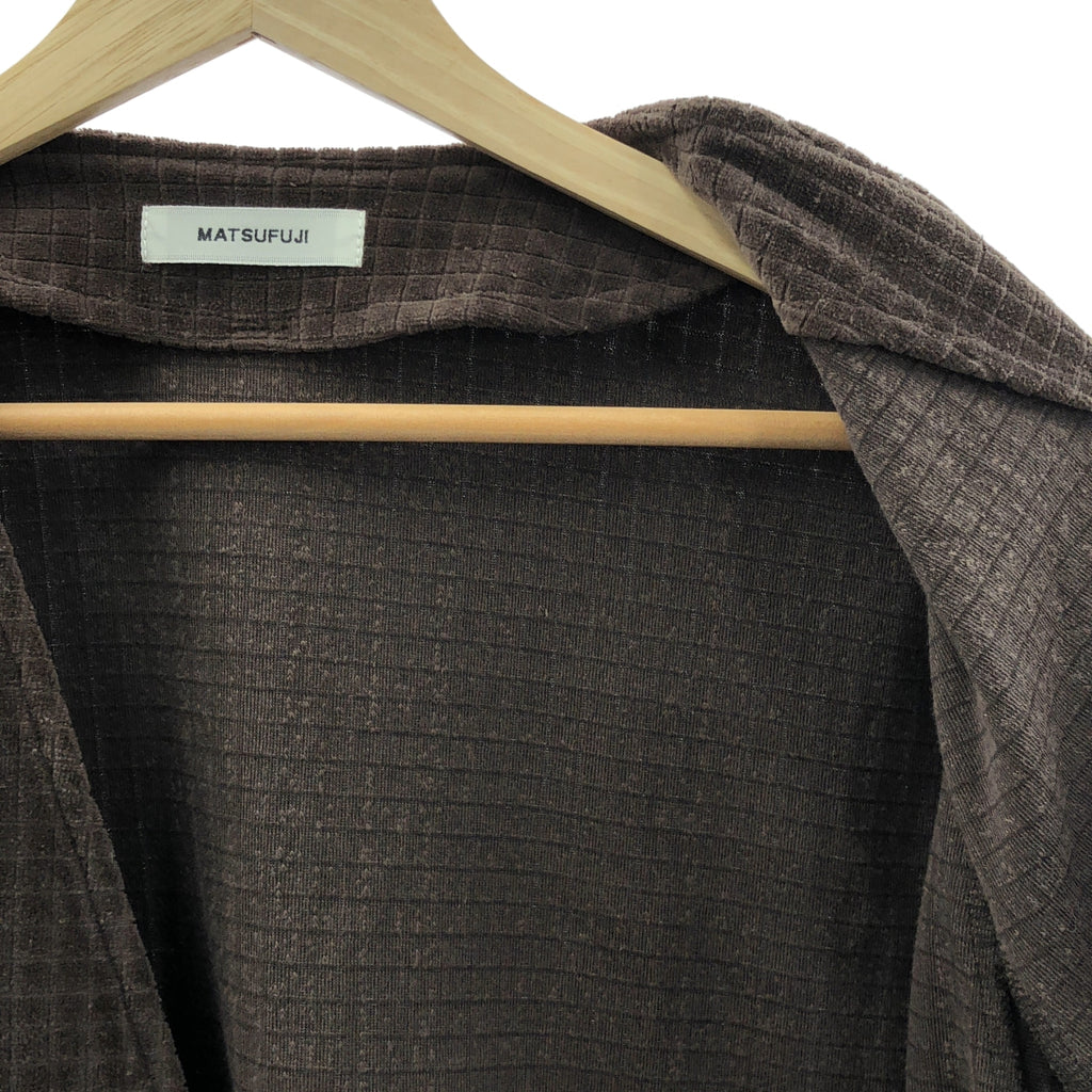 MATSUFUJI / 마츠후지 | 2023AW | Velor Block Check Jacquard Cardigan / 벨루어 블록 체크 자가드 가디건 | 2 | 맨즈
