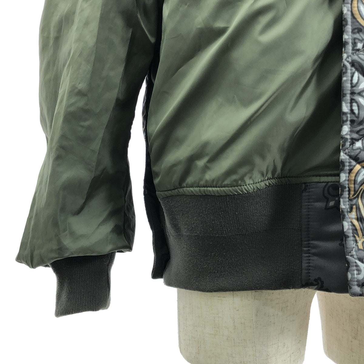 sacai / 사카이 | Bandana Blouson MA-1 / 총 무늬 비행 재킷 폭격기 블루존 | 1 | 회색 | 남성
