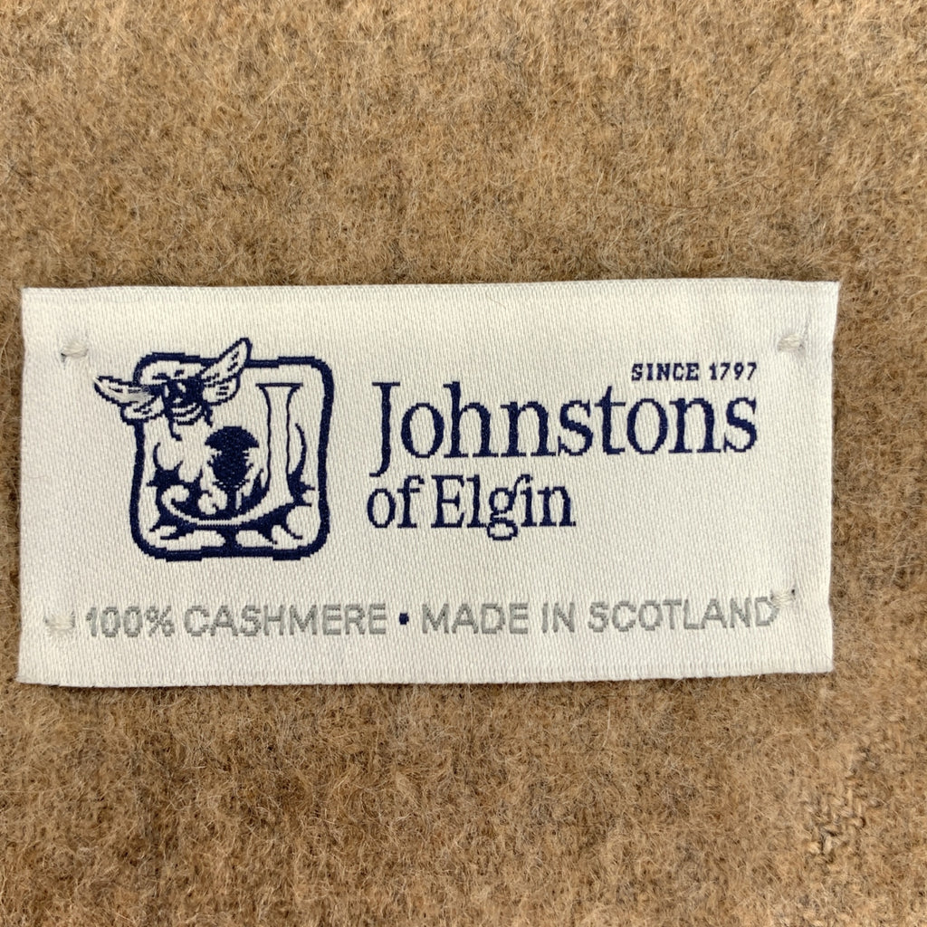 JOHNSTONS OF ELGIN / ジョンストンズオブエルガン | カシミヤ100% フリンジ 大判ストール マフラー |