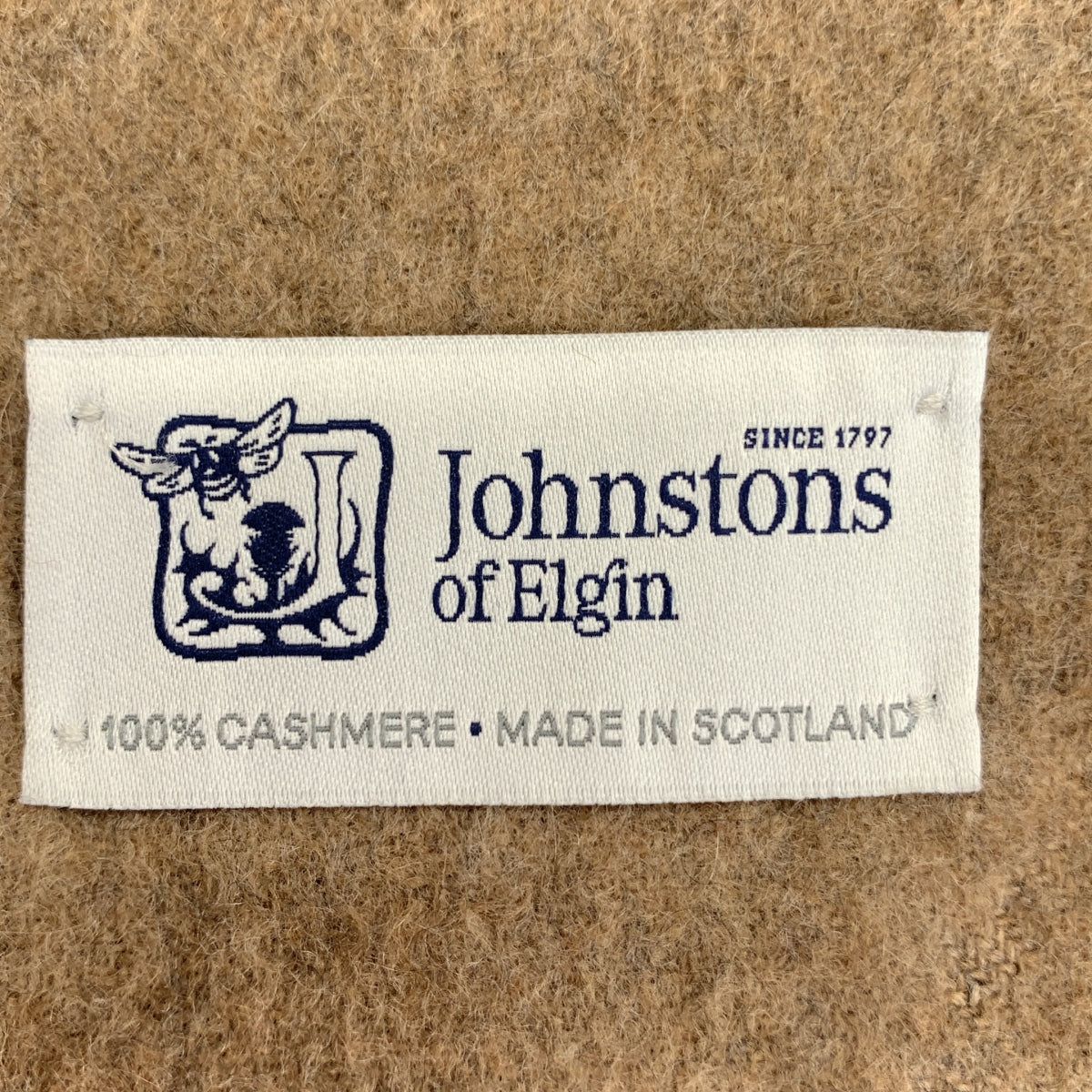 JOHNSTONS OF ELGIN / ジョンストンズオブエルガン | カシミヤ100% フリンジ 大判ストール マフラー |