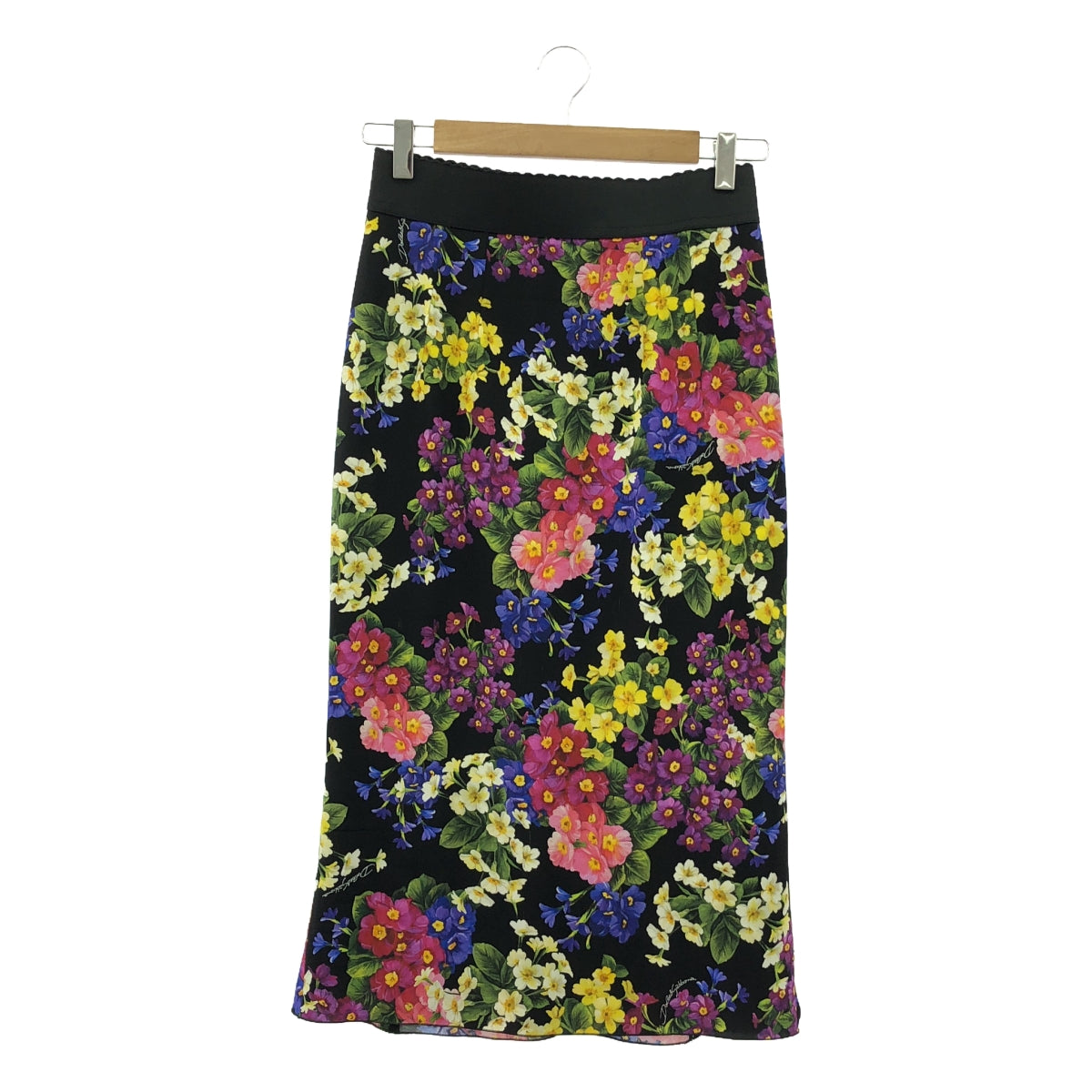 DOLCE &amp; GABBANA / Dolce &amp; Gabbana Dolgaba | Silk flower pattern skirt / Lace insert with lining | Size 38 | Women's