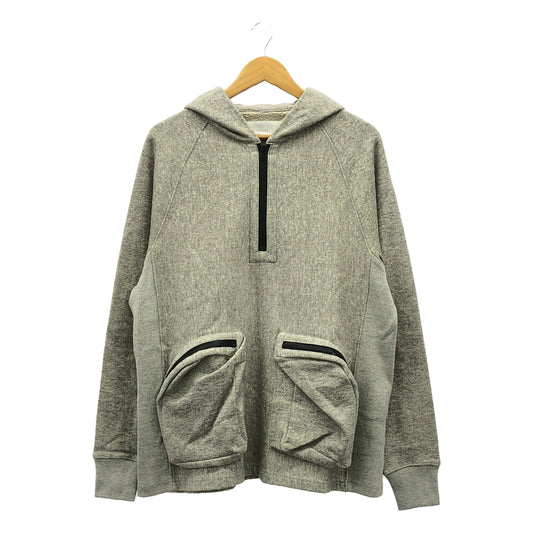 [New] prasthana / Prasthana | Allweather Sweat Half Zip Hoodie | S | Gray | Men's