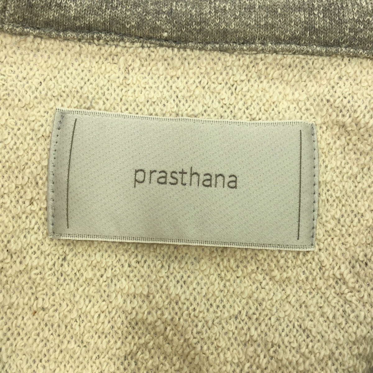 【신품】 prasthana / 프라스타나 | allweather sweat half zip hoodie | S | 회색 | 남성