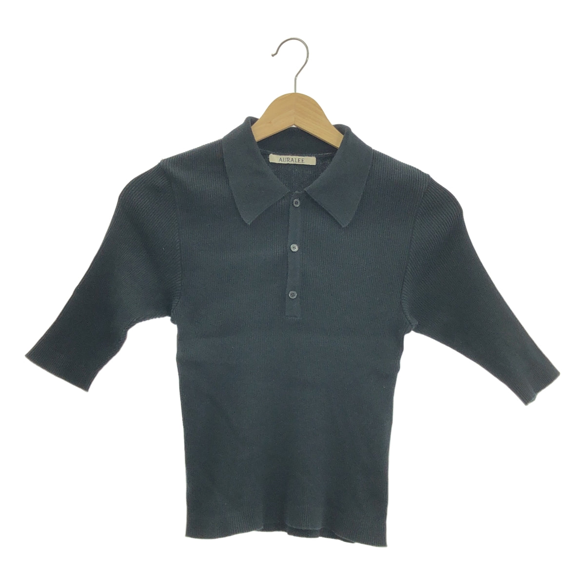 AURALEE / オーラリー | GIZA HIGH GAUGE RIB KNIT POLO ニット | 1 | レディース