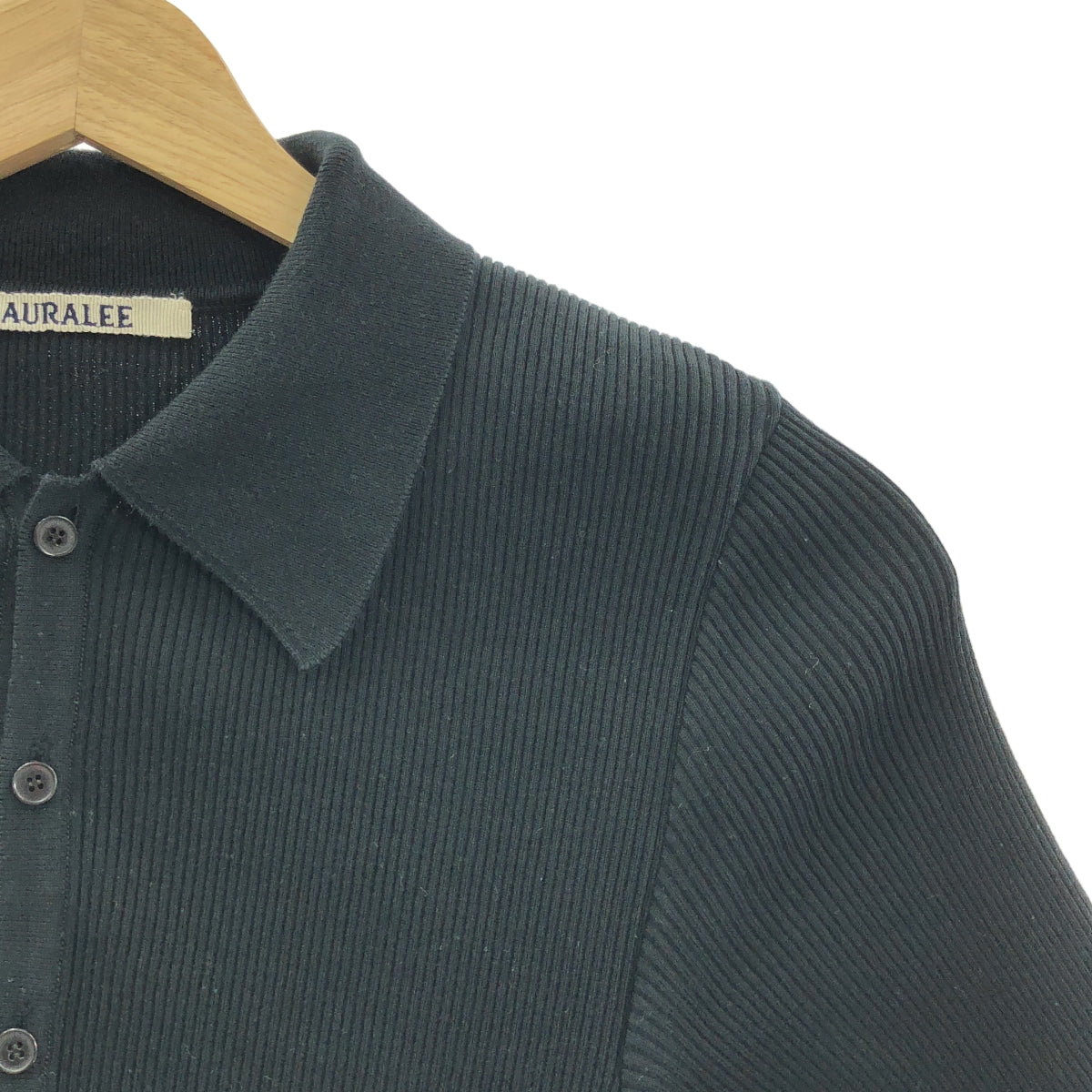 AURALEE / オーラリー | GIZA HIGH GAUGE RIB KNIT POLO ニット | 1 | レディース
