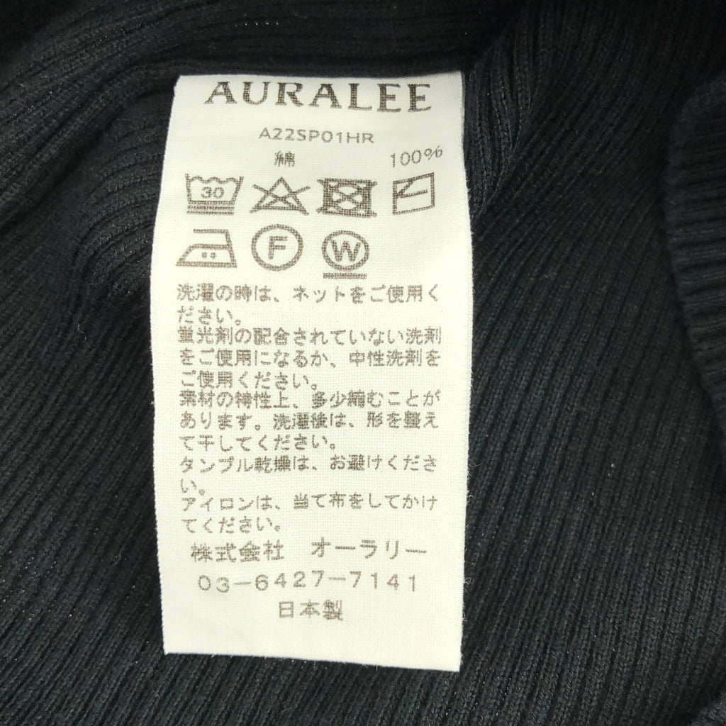 AURALEE / オーラリー | GIZA HIGH GAUGE RIB KNIT POLO ニット | 1 | レディース
