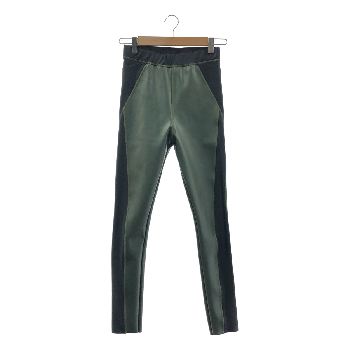 sacai / サカイ | フェイクレザー レギンス パンツ | 1 | ブラック/カーキ | レディース