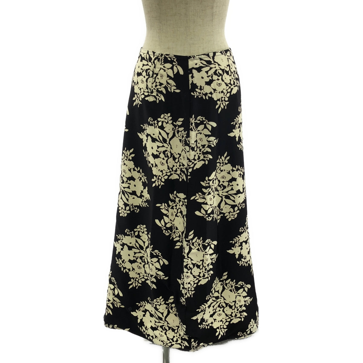 Tomoumi Ono / トモウミオノ | upside down プリント ドレープスカート | ダークブラウン/アイボリー | レディース