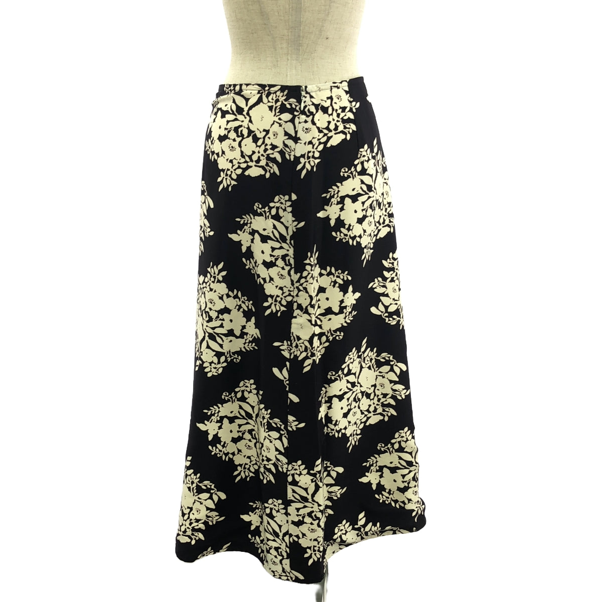 Tomoumi Ono / トモウミオノ | upside down プリント ドレープスカート | ダークブラウン/アイボリー | レディース