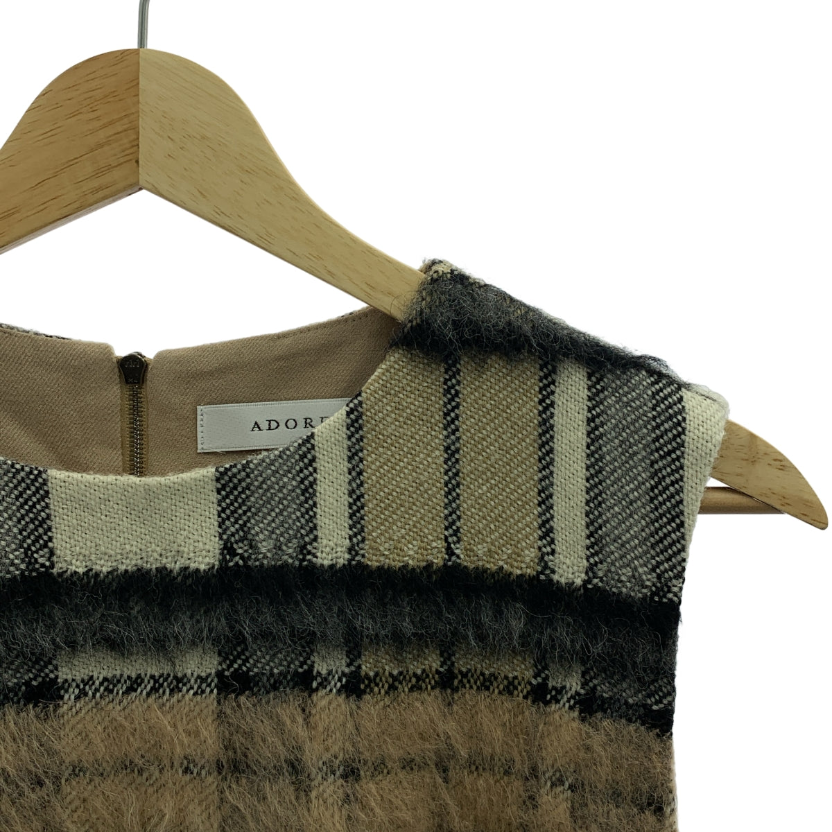 ADORE / アドーア | ウール アルパカ チェック ワンピース | 38 | レディース