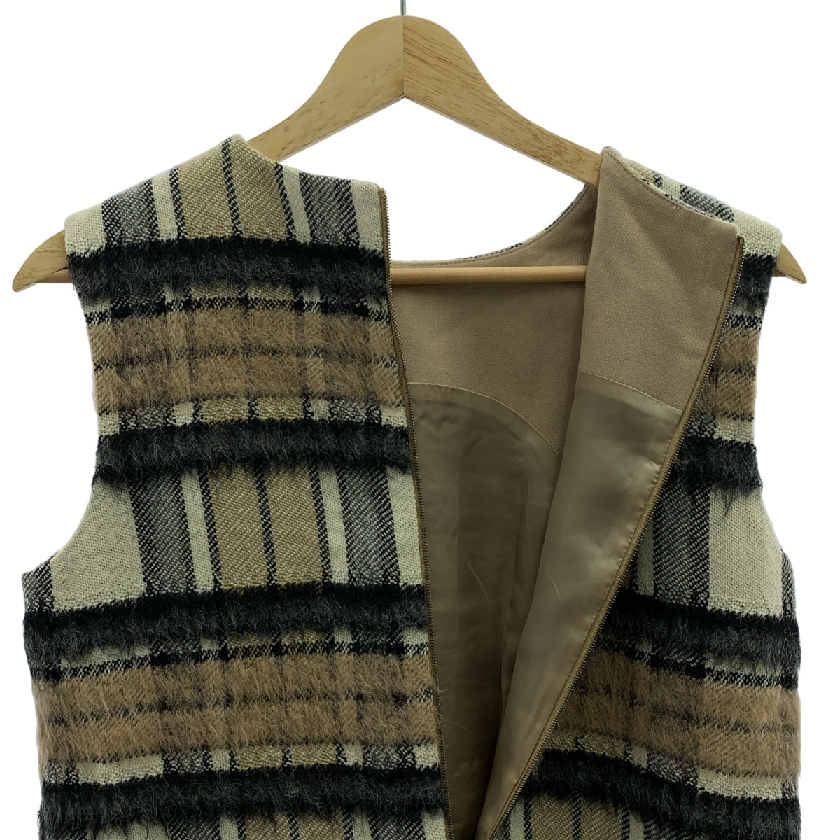 ADORE / アドーア | ウール アルパカ チェック ワンピース | 38 | レディース