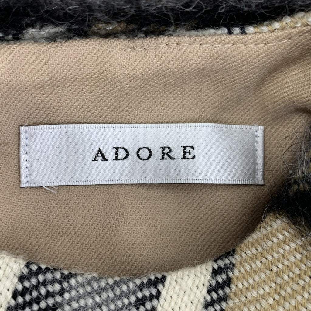 ADORE / アドーア | ウール アルパカ チェック ワンピース | 38 | レディース