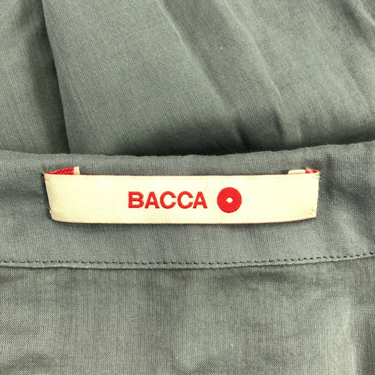 BACCA / バッカ | コットンボイル ラッフルカラーシャツ | 36 | グレー | レディース