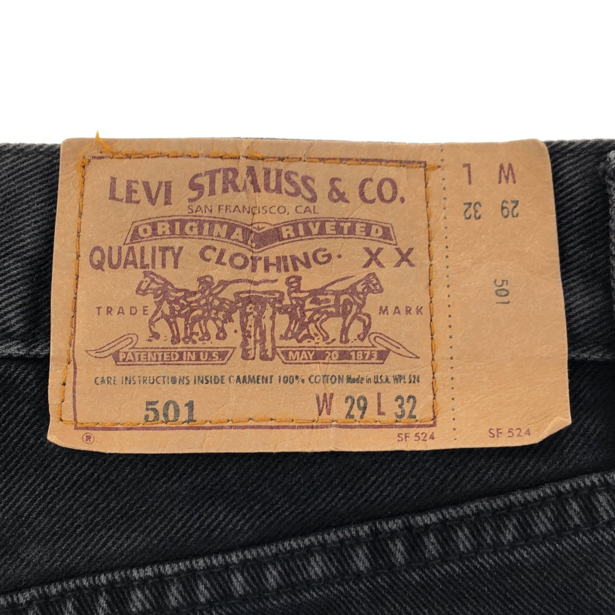 Levi's / リーバイス | ヴィンテージ USA製 501 後染め 5P ストレート デニムパンツ | W29 | ブラック | メンズ