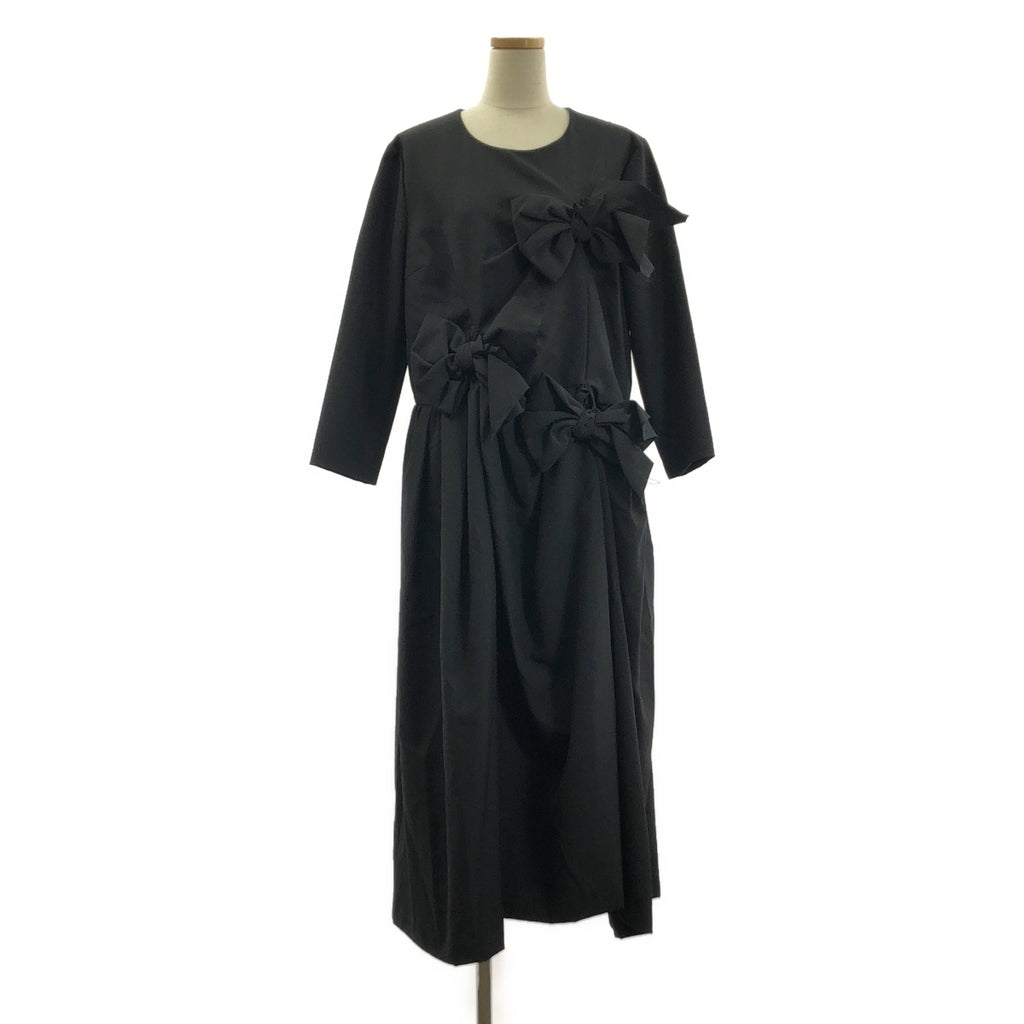 COMME des GARCONS | 巴黎時裝週2021 秋冬 |羊毛 3D 緞帶套頭洋裝 | SHOPBOP L 號 |女性的