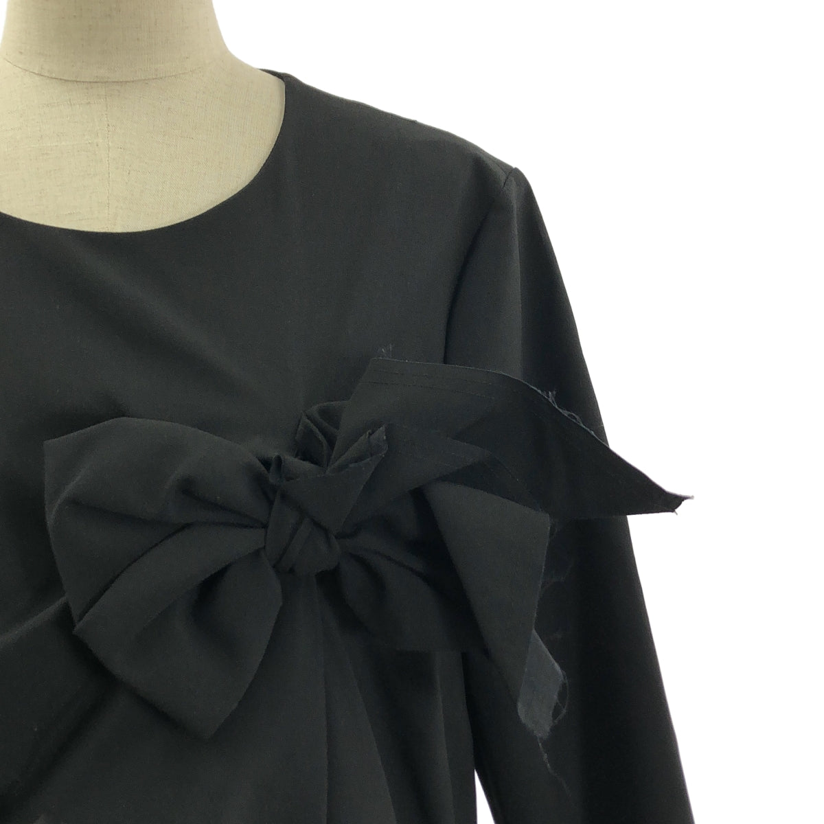 COMME des GARCONS | 巴黎時裝週2021 秋冬 |羊毛 3D 緞帶套頭洋裝 | SHOPBOP L 號 |女性的