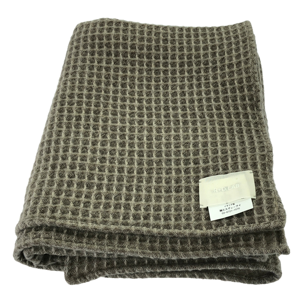 【新品】  R+D. LAB  / アールアンドディーラボ | Cialda CM/07 /Project Woven Textile Blanket / カシミヤ ブレンド ウール ブランケット  膝掛け | グレー | レディース