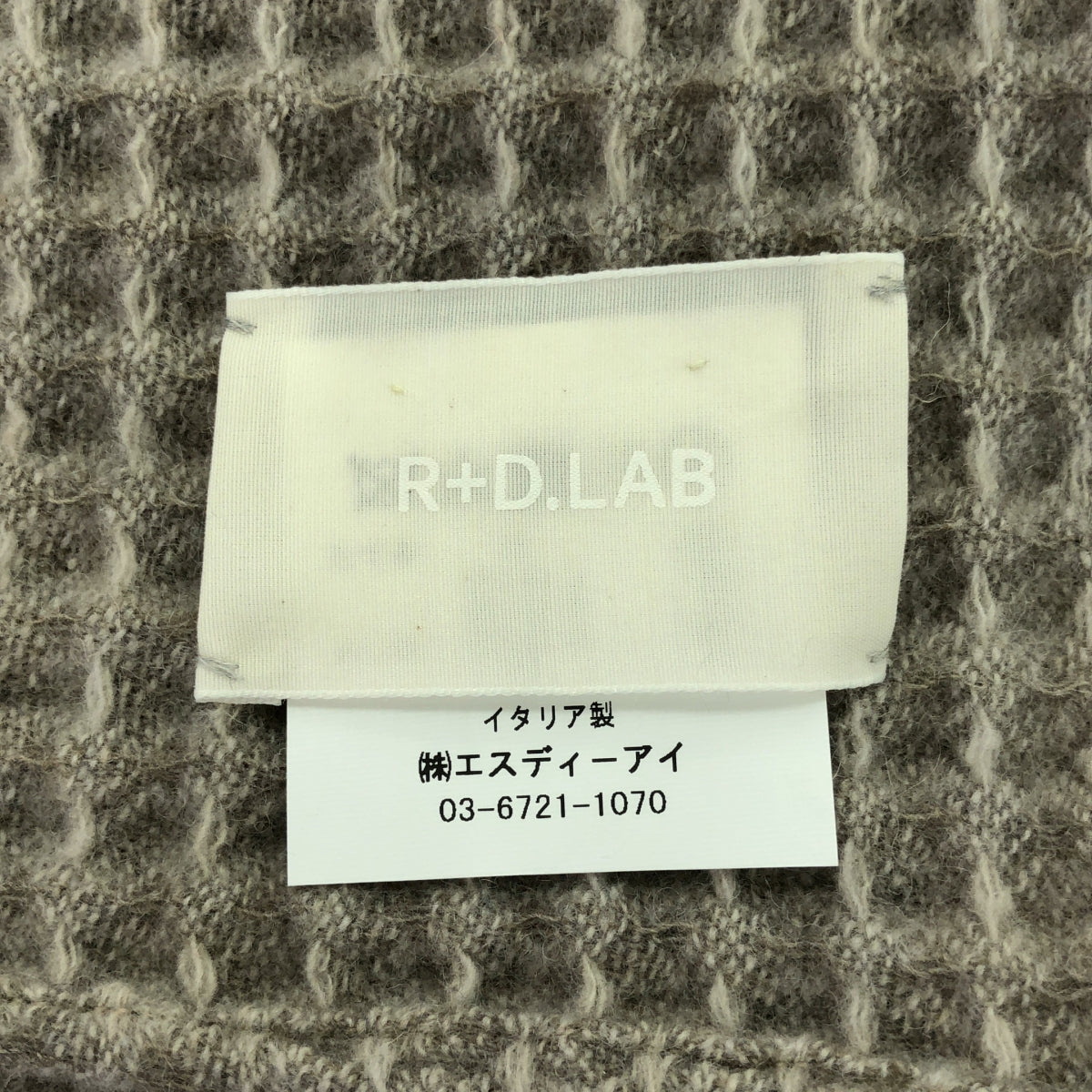 【新品】  R+D. LAB  / アールアンドディーラボ | Cialda CM/07 /Project Woven Textile Blanket / カシミヤ ブレンド ウール ブランケット  膝掛け | グレー | レディース
