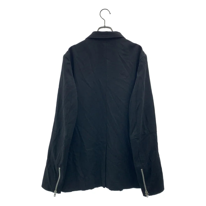 BLACK COMME des GARCONS / ブラックコムデギャルソン | 製品加工 ジップスリーブ テーラードジャケット | L | メンズ