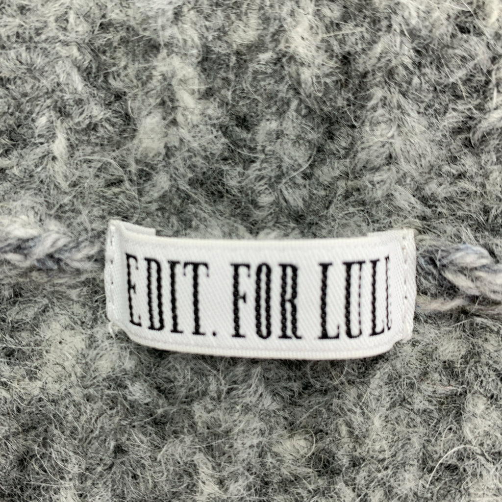 LULU 編輯 | 2024 秋冬 | 手肘貼片短針織衫 | F 碼 | 女款