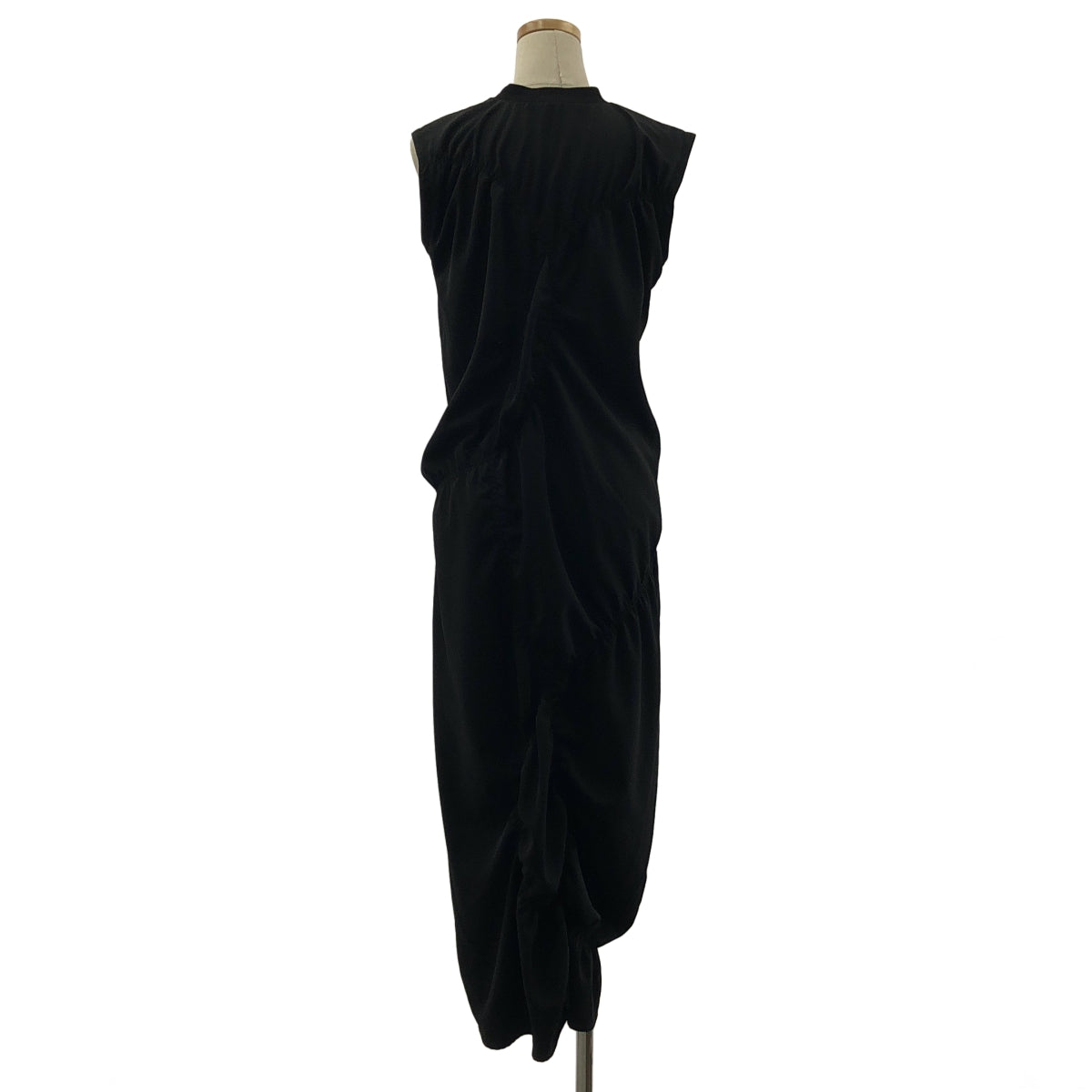 MANOF / 마노프 | CIRCLE SHIRRING ONE PIECE 셔링 원피스 | S |