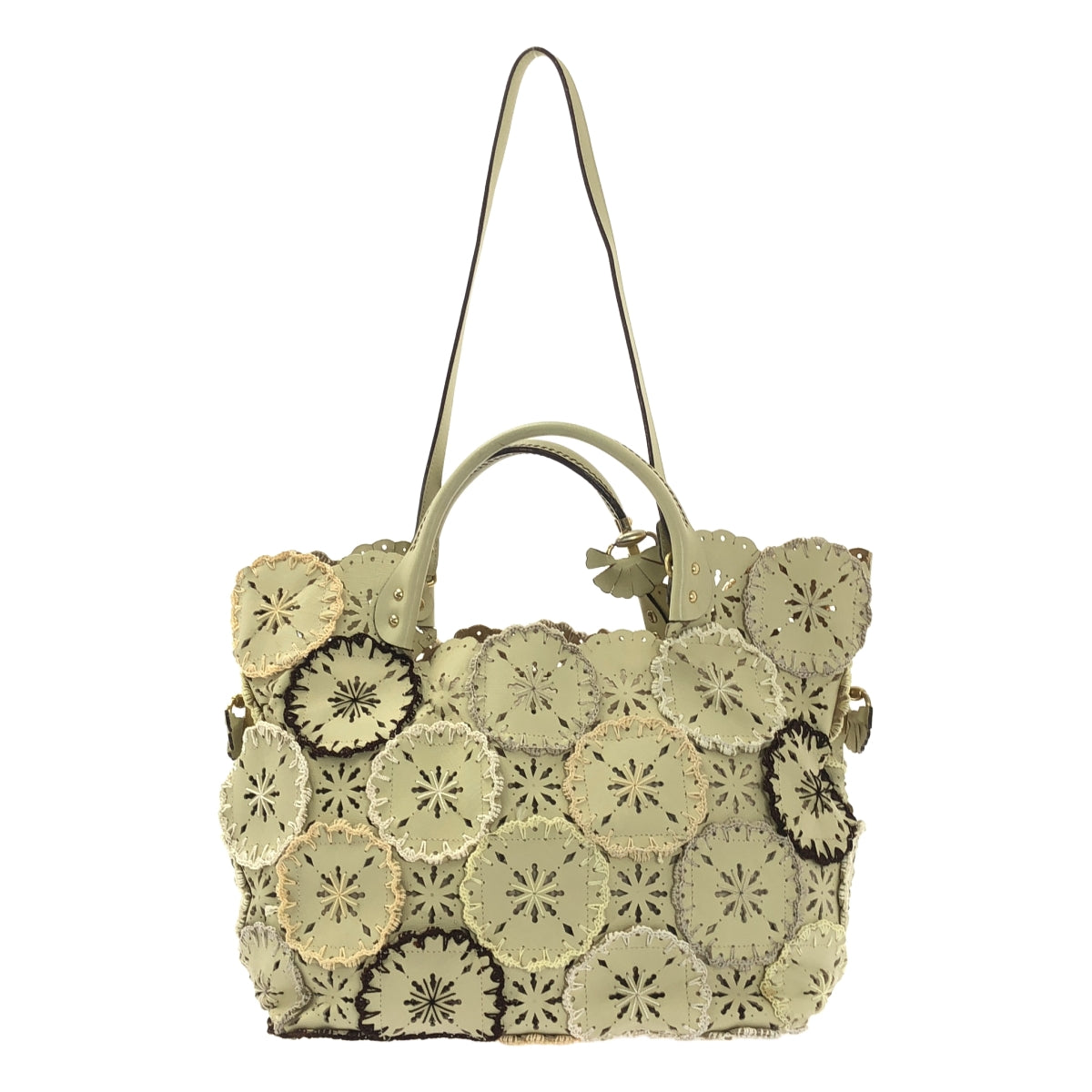 JAMIN PUECH / 자만 피에쉬 | 가죽 장식 핸드 토트 백 |