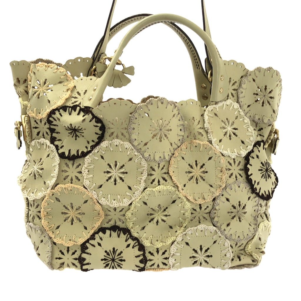 JAMIN PUECH / 자만 피에쉬 | 가죽 장식 핸드 토트 백 |