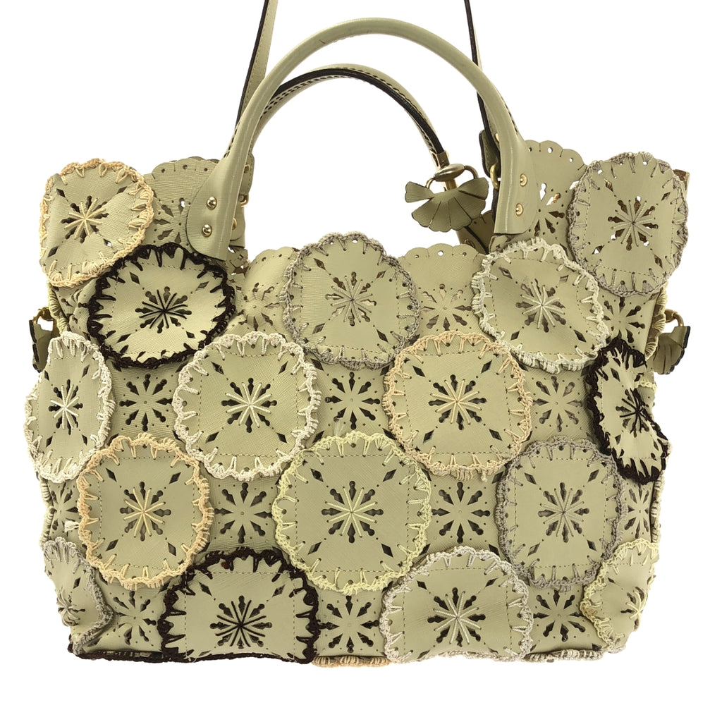 JAMIN PUECH / 자만 피에쉬 | 가죽 장식 핸드 토트 백 |