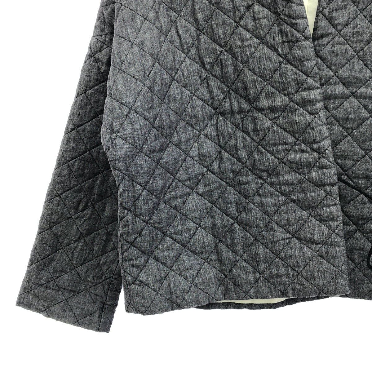 Gauze# / Gauze | French linen quilted HAORI jacket | Gray | Women's