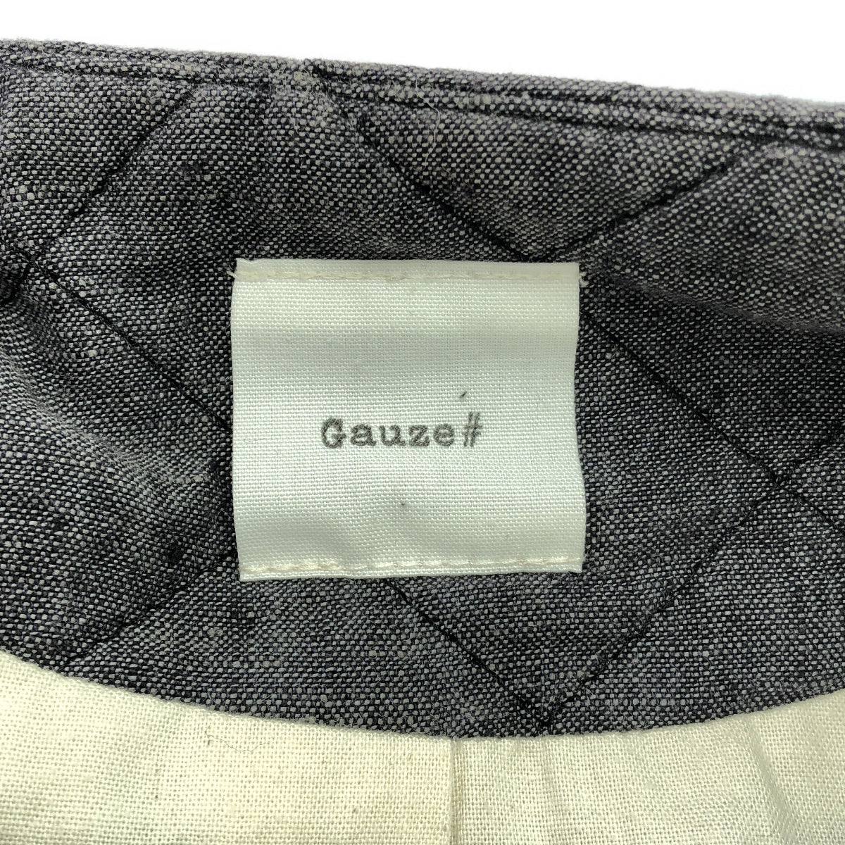 Gauze# / Gauze | French linen quilted HAORI jacket | Gray | Women's