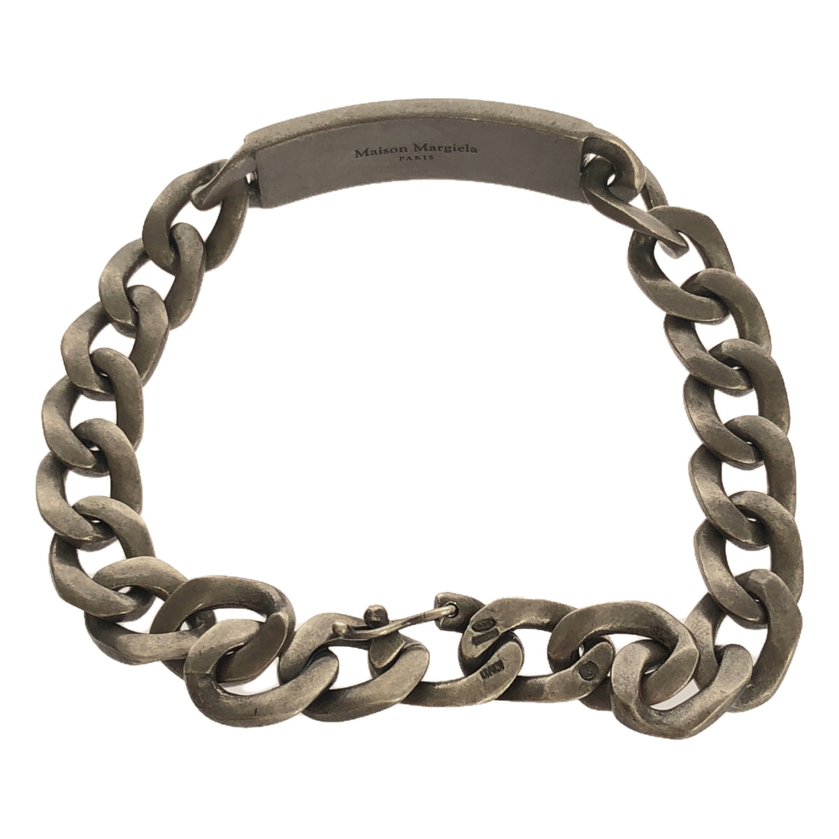 [Good Condition] Maison Margiela | 2022AW | ID bracelet / 925 silver chain bracelet | 07 | Silver | Men's