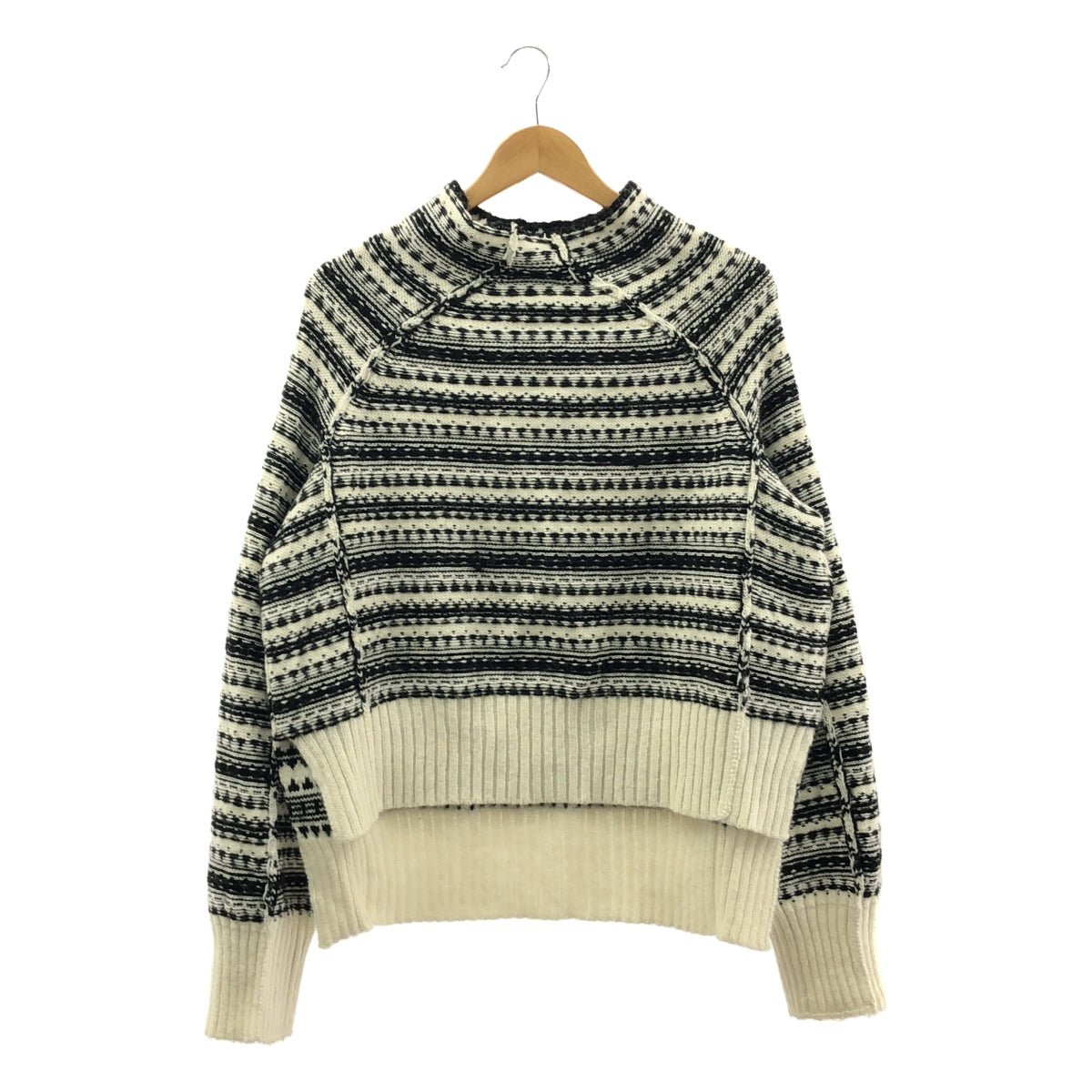 MM6 Maison Margiela / 엠엠 식스 메종 마르젤라 | 2021AW | INSIDE OUT / REVERSED 알파카 혼합 인사이드 아웃 니트 | S |