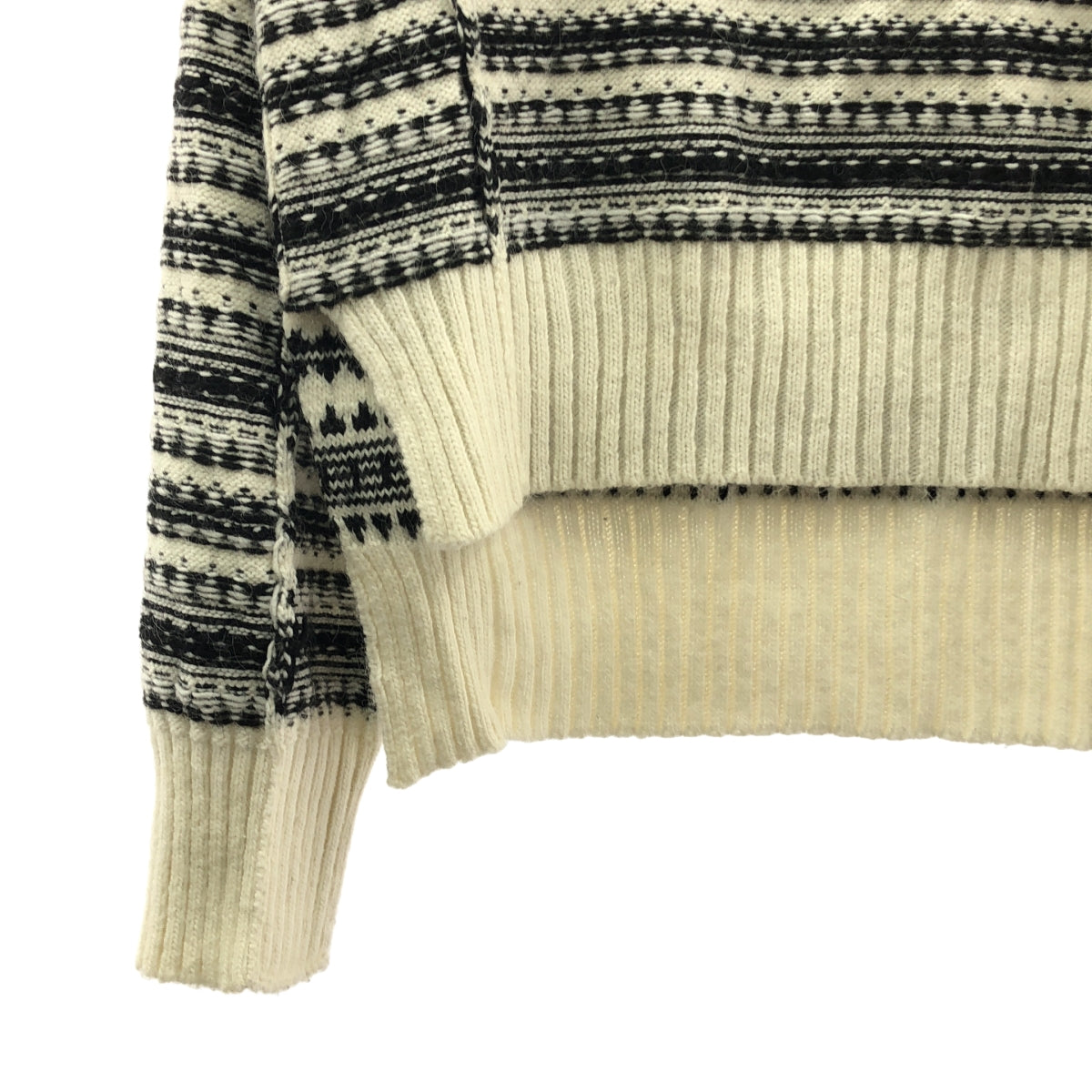 MM6 Maison Margiela / 엠엠 식스 메종 마르젤라 | 2021AW | INSIDE OUT / REVERSED 알파카 혼합 인사이드 아웃 니트 | S |