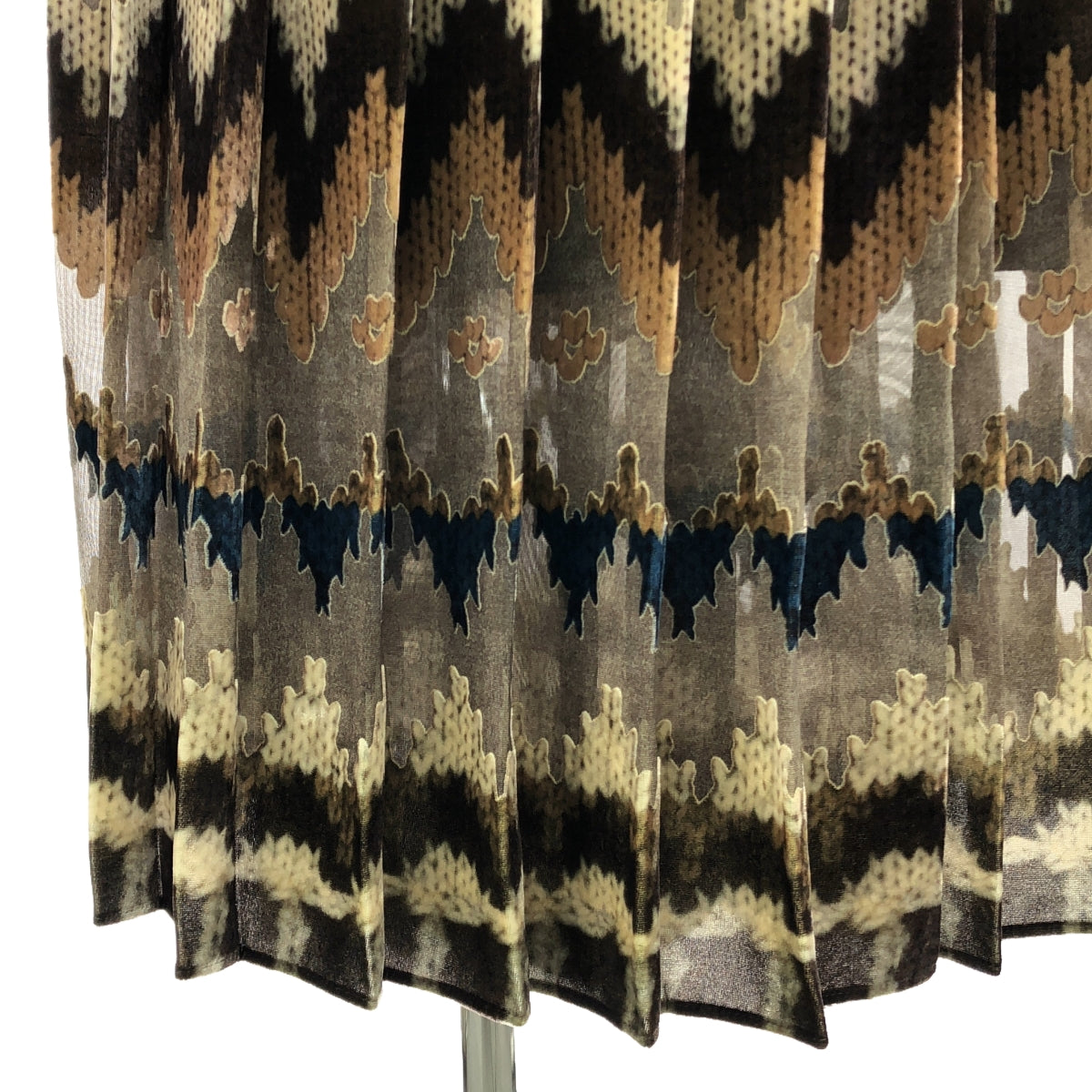 [Good Condition] sacai | All-over print belted pleated wrap skirt | 1 | Multicolor | Women's