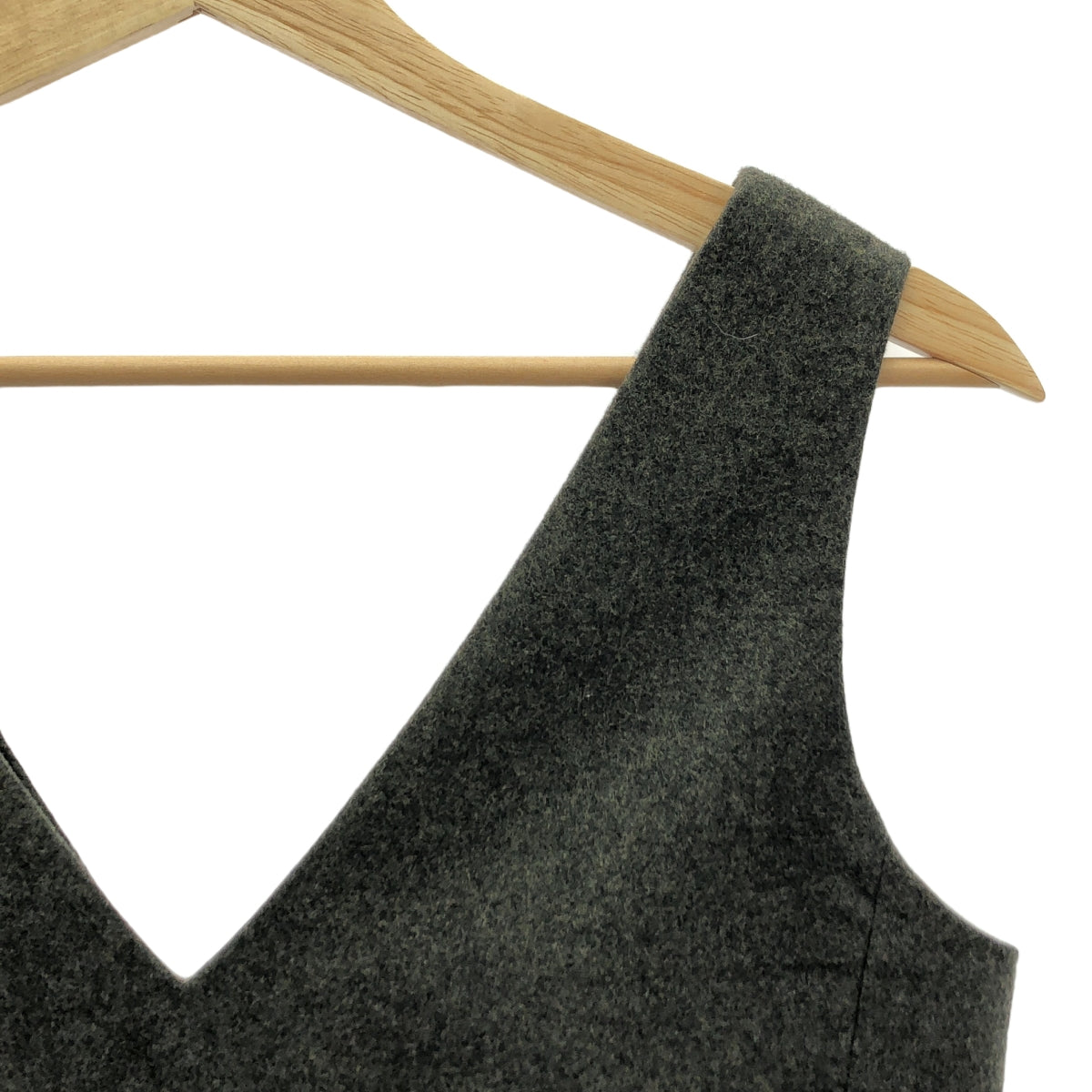 MADISON BLUE / マディソンブルー | V NECK PO FLANNEL フランネル ベスト | 01(S) | KHAKI | レディース