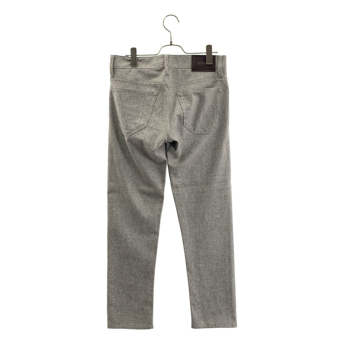 SIVIGLIA / シビリア | ウール ロゴレザーパッチ スラックス パンツ | 29 | メンズ