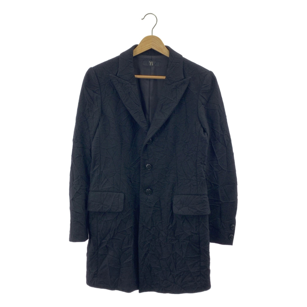 Y's / ワイズヨウジヤマモト | ウール ワッシャー シングルブレスト ジャケット / 総裏地 | 1 | ブラック | レディース