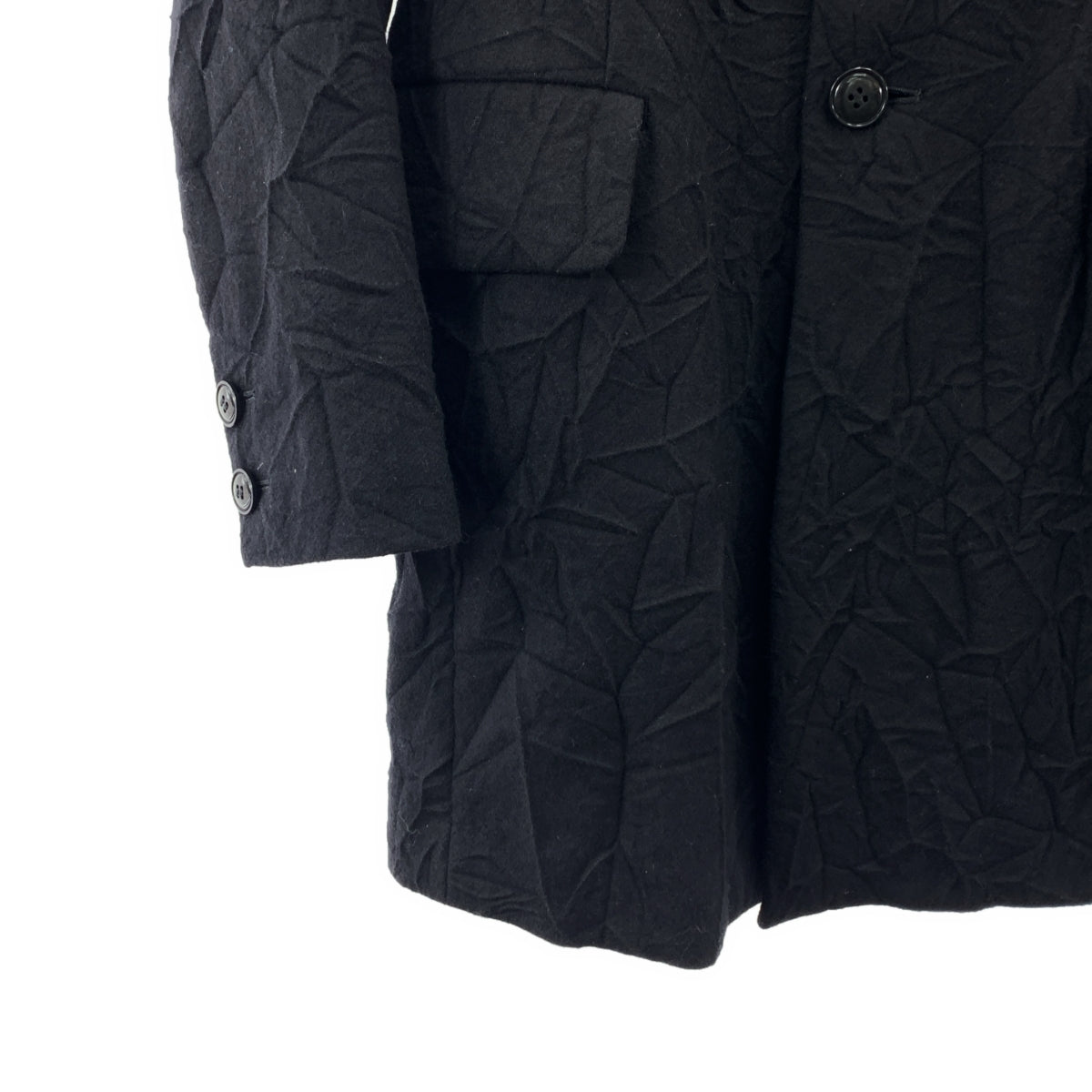 Y's / ワイズヨウジヤマモト | ウール ワッシャー シングルブレスト ジャケット / 総裏地 | 1 |