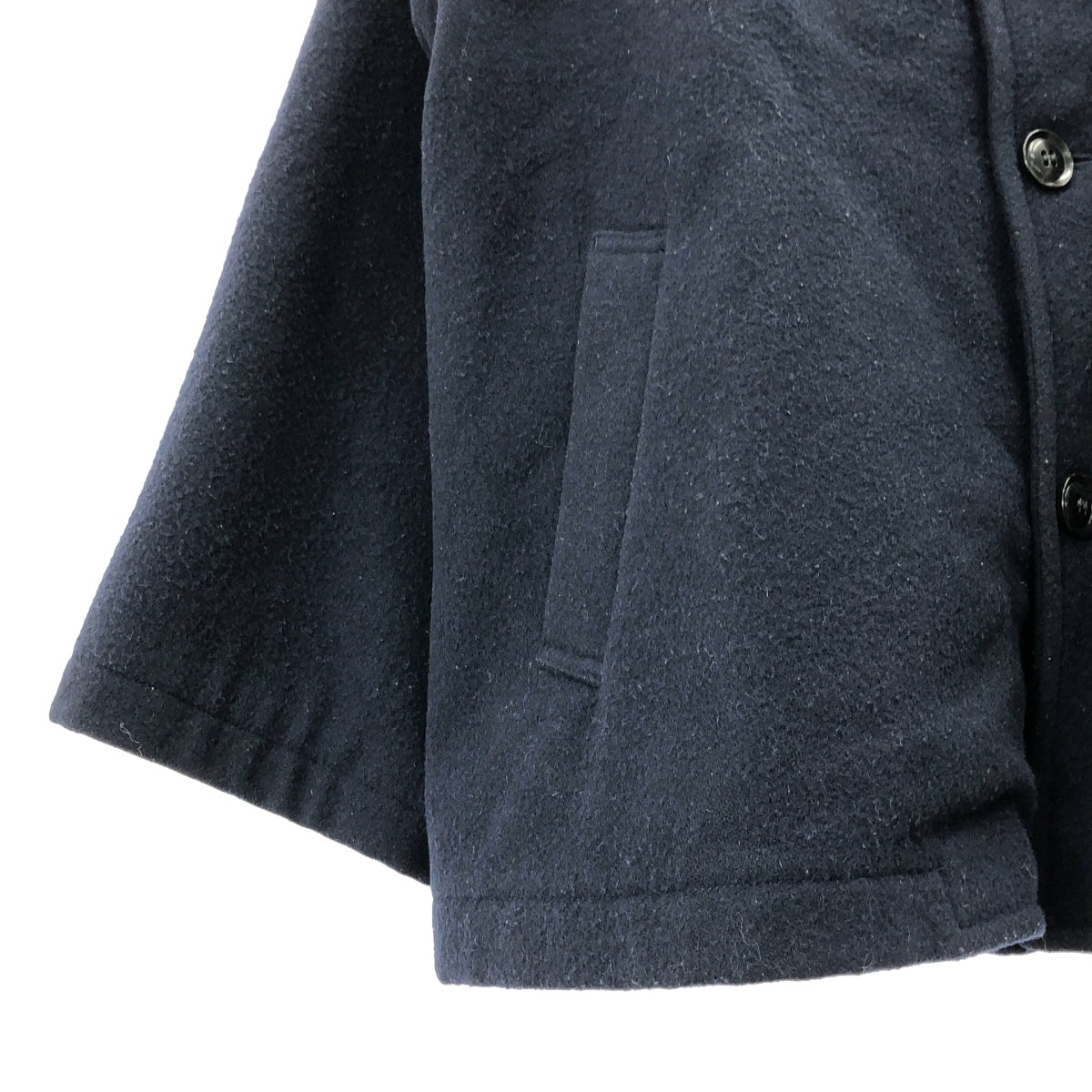 DANTON / ダントン | SINGLE WOOL PILE GATHERED SHORT COAT / ウール