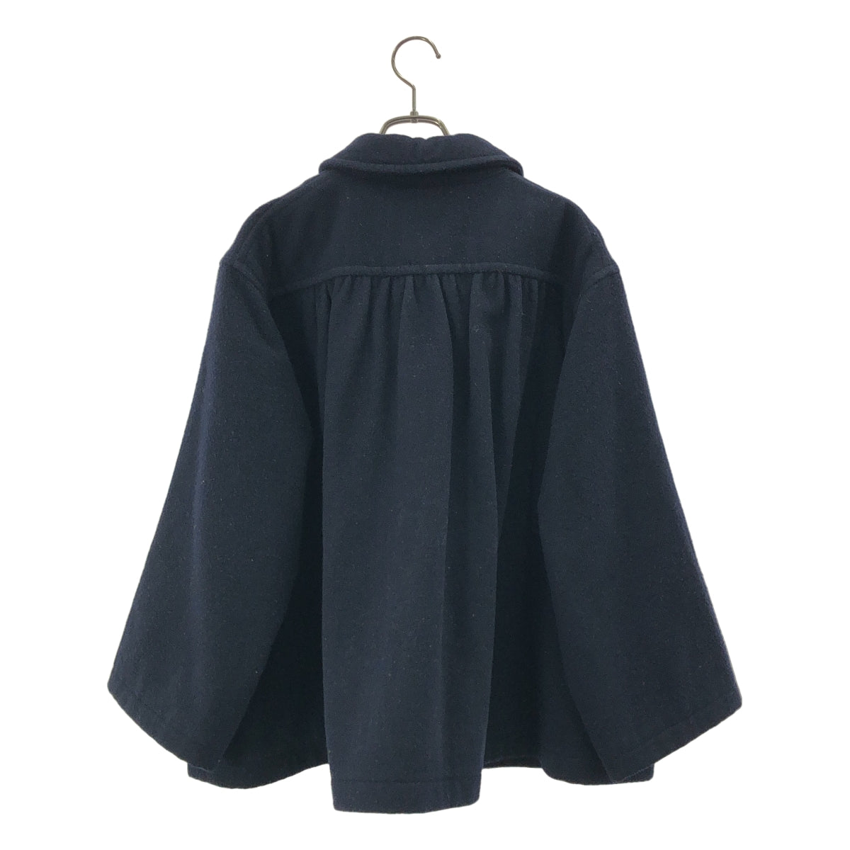 DANTON / ダントン | SINGLE WOOL PILE GATHERED SHORT COAT / ウール