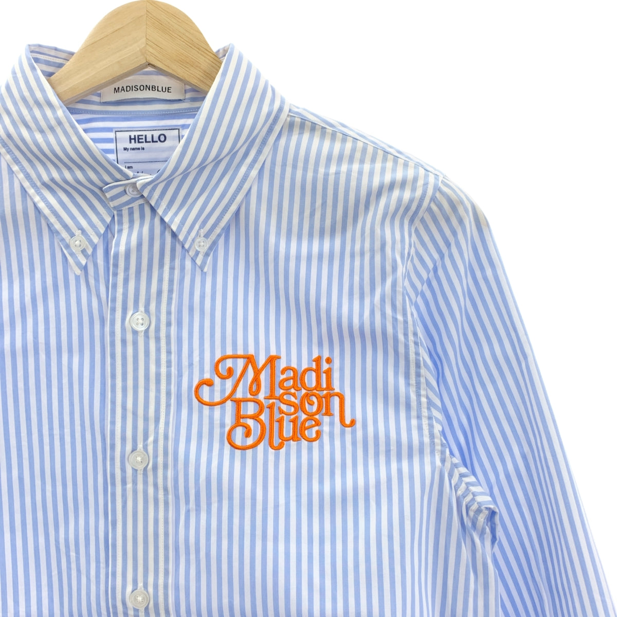 MADISON BLUE / 매디슨 블루 | BD SH B.STRIPE 스트라이프 셔츠 | 01 (S) | 라이트 블루 / 화이트 | 여성
