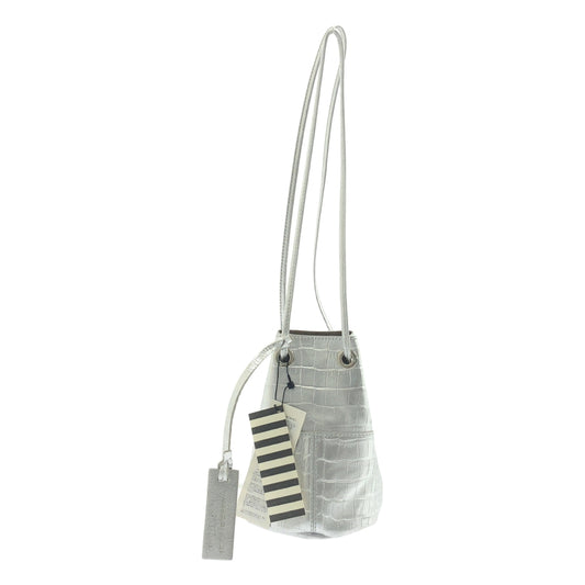 MARCO MASI | Crocodile embossed leather drawstring bag |